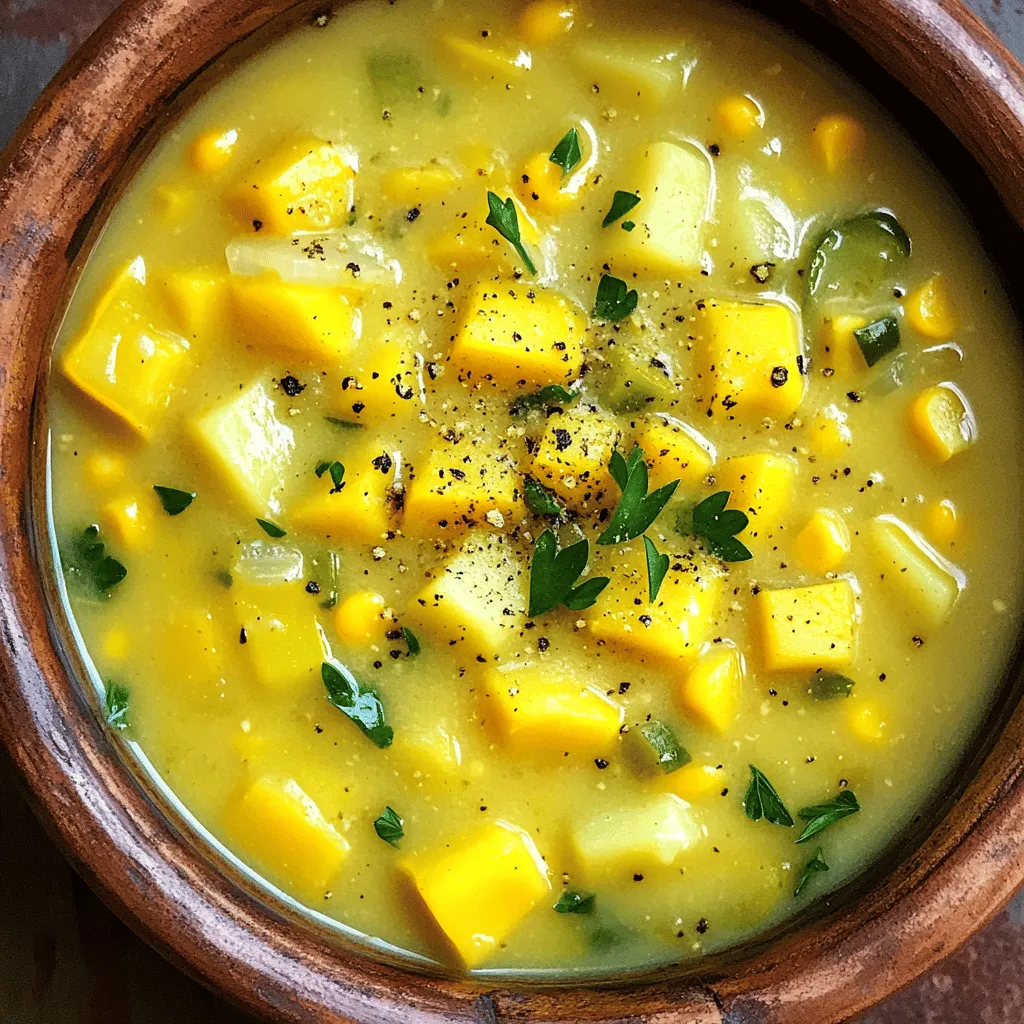 Savory Summer Squash and Corn Chowder Recipe