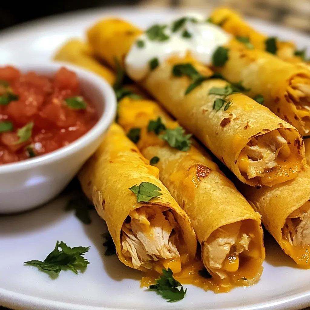Oven-Baked Chicken Taquitos Crispy and Flavorful Treat