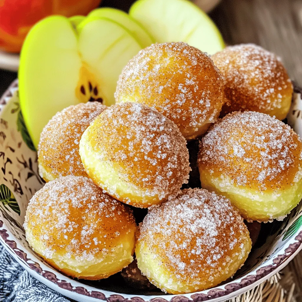 Baked Cinnamon Sugar Apple Cider Doughnut Holes Delight