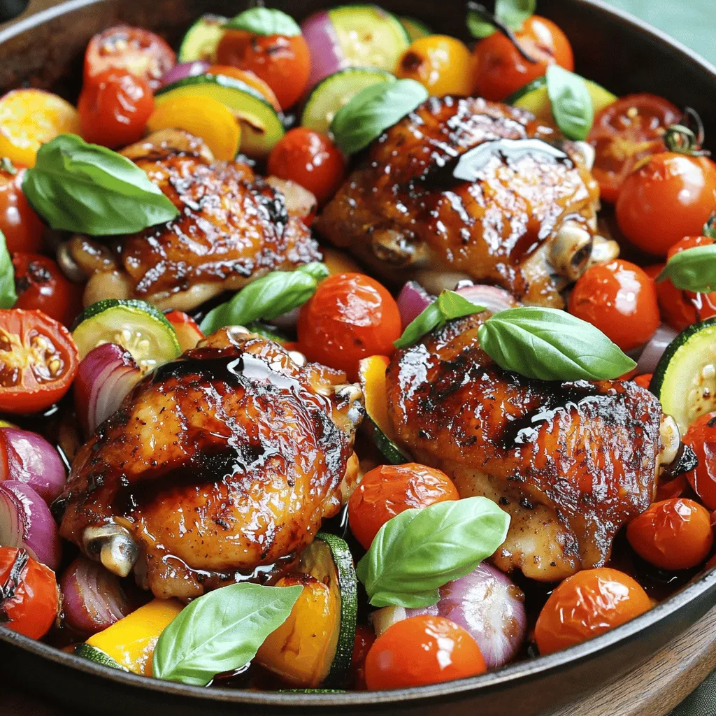 Delicious One Pan Balsamic Chicken and Veggies Recipe