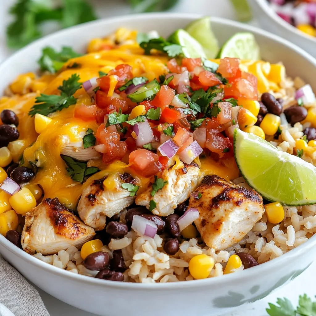 One-Pan Chicken Burrito Bowls Easy and Flavorful Meal