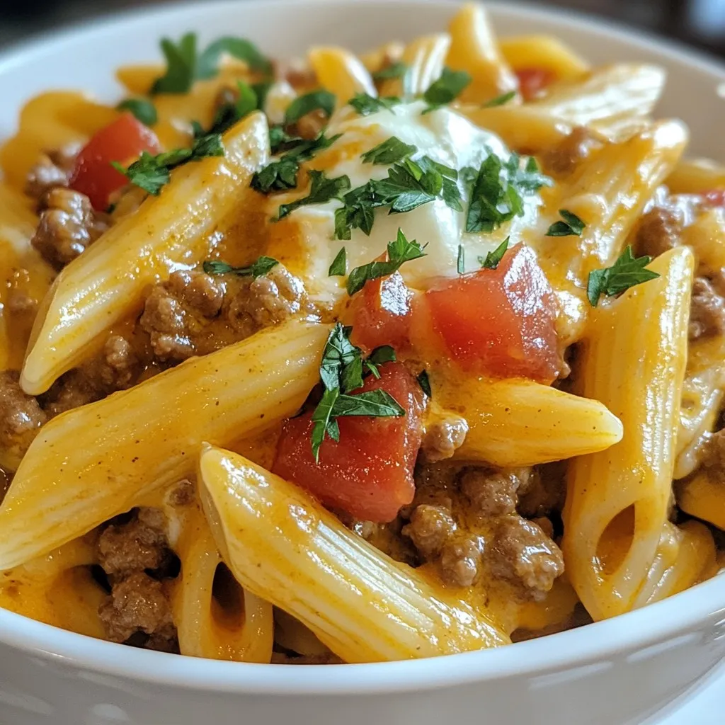 Creamy Ground Beef Pasta Skillet Simple Dinner Idea