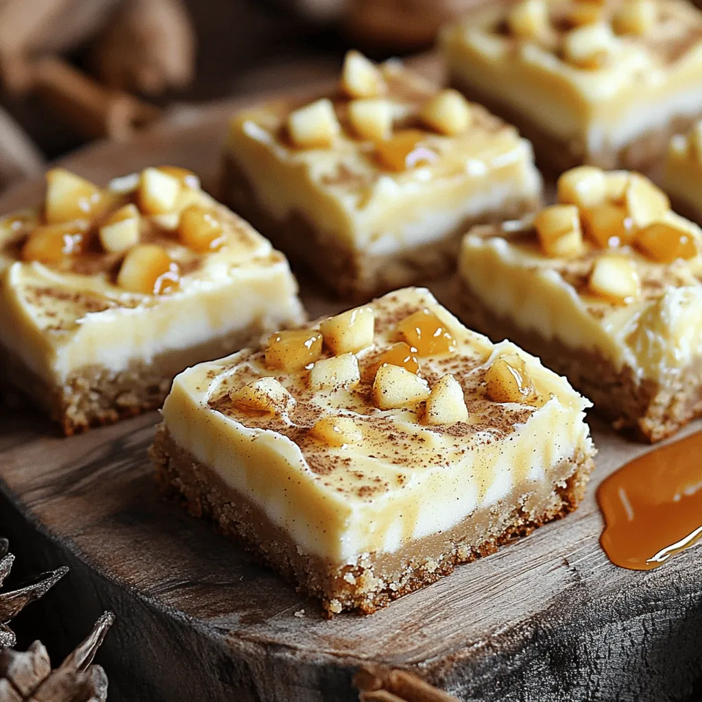 Cinnamon Blondies with Caramel Apple Cream Cheese Frosting