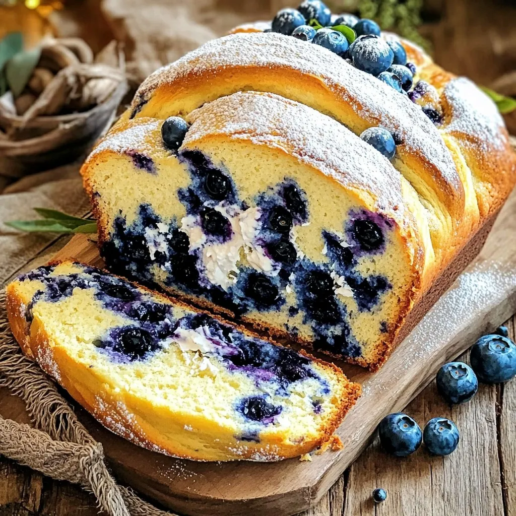 Blueberry Cream Cheese Bread Soft and Flavorful Recipe
