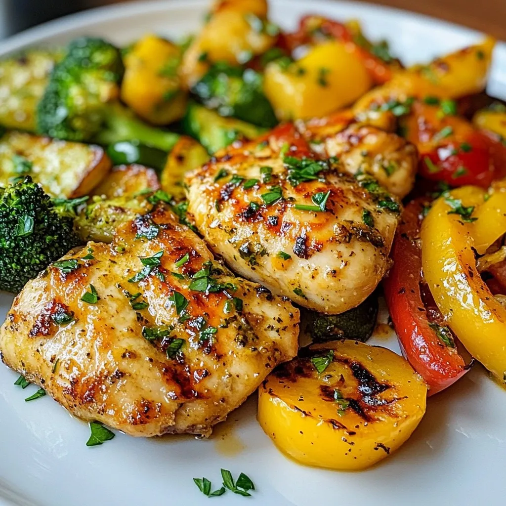 Air Fryer Chicken and Veggies Simple Meal Idea