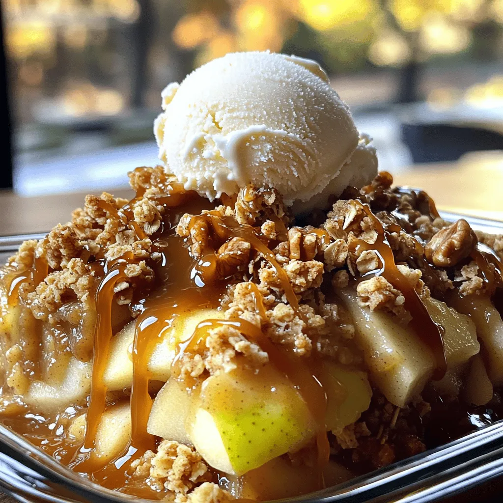 Caramel Apple Crisp with Oat Streusel Delight