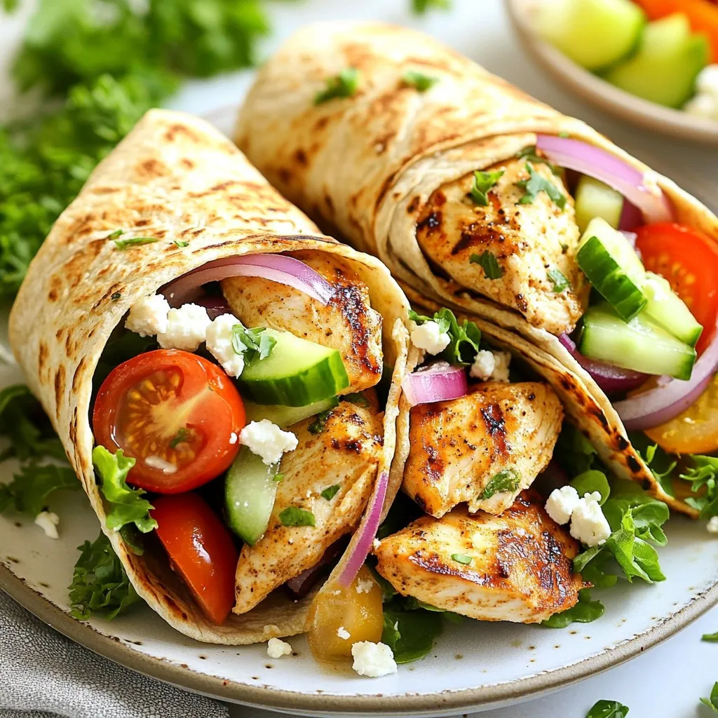Mediterranean Chicken Wraps Flavorful and Easy Meal