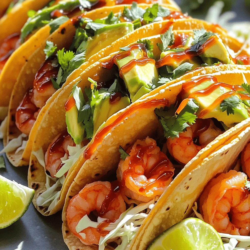 Spicy Honey Sriracha Shrimp Tacos Flavorful Treat