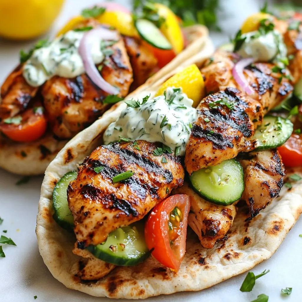 Greek Lemon Herb Chicken Gyros Flavorful and Simple Dish