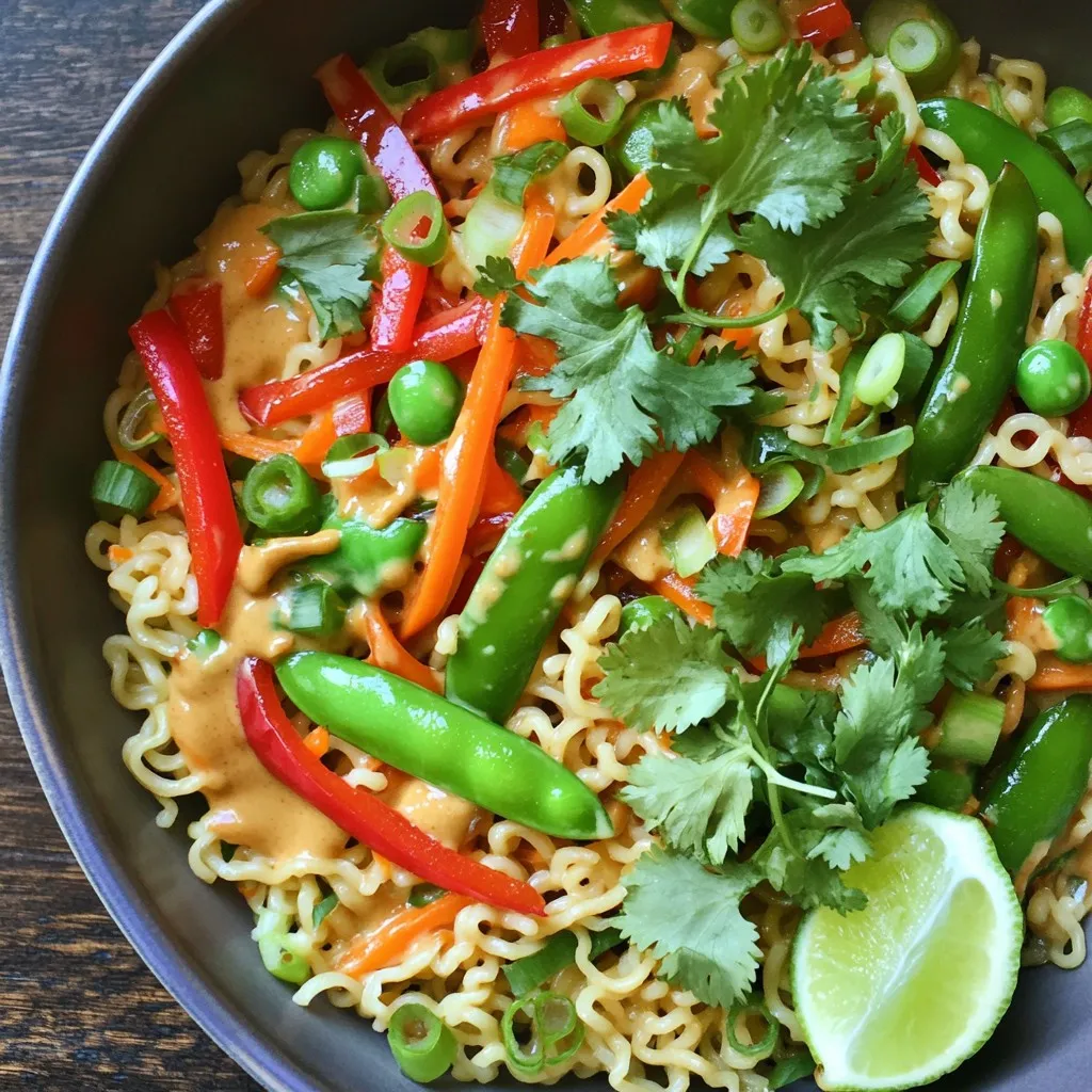 Minute Thai Peanut Ramen Stir-Fry Quick and Easy Meal