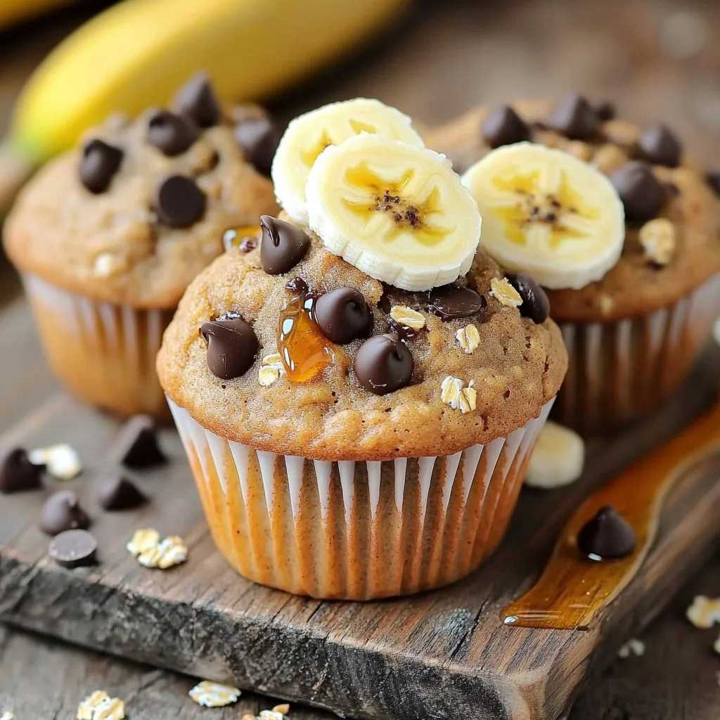 Chocolate Chip Banana Oat Blender Muffins Delight