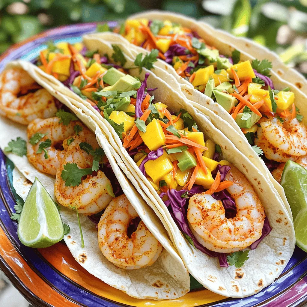 Spicy Shrimp Tacos with Mango Slaw Flavor Burst