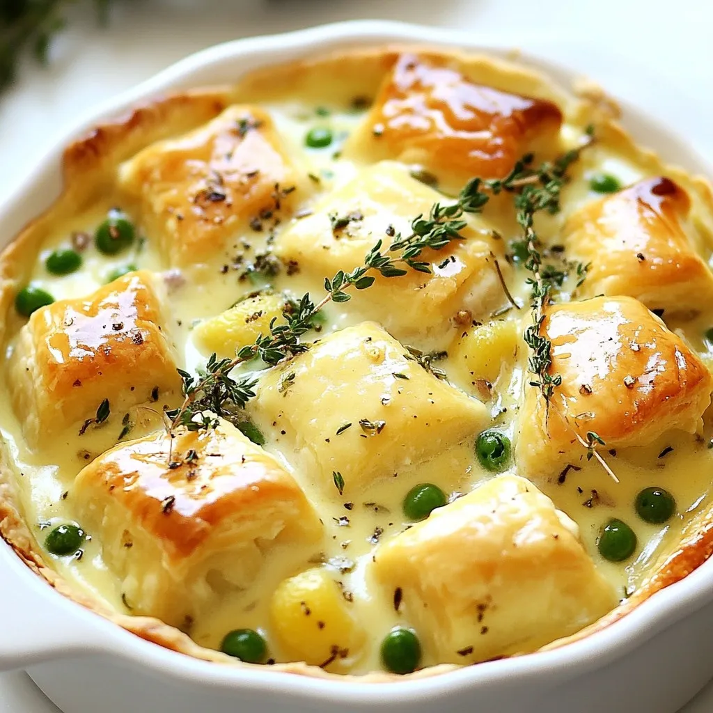 Creamy Chicken and Gnocchi Pot Pie Comforting Dish