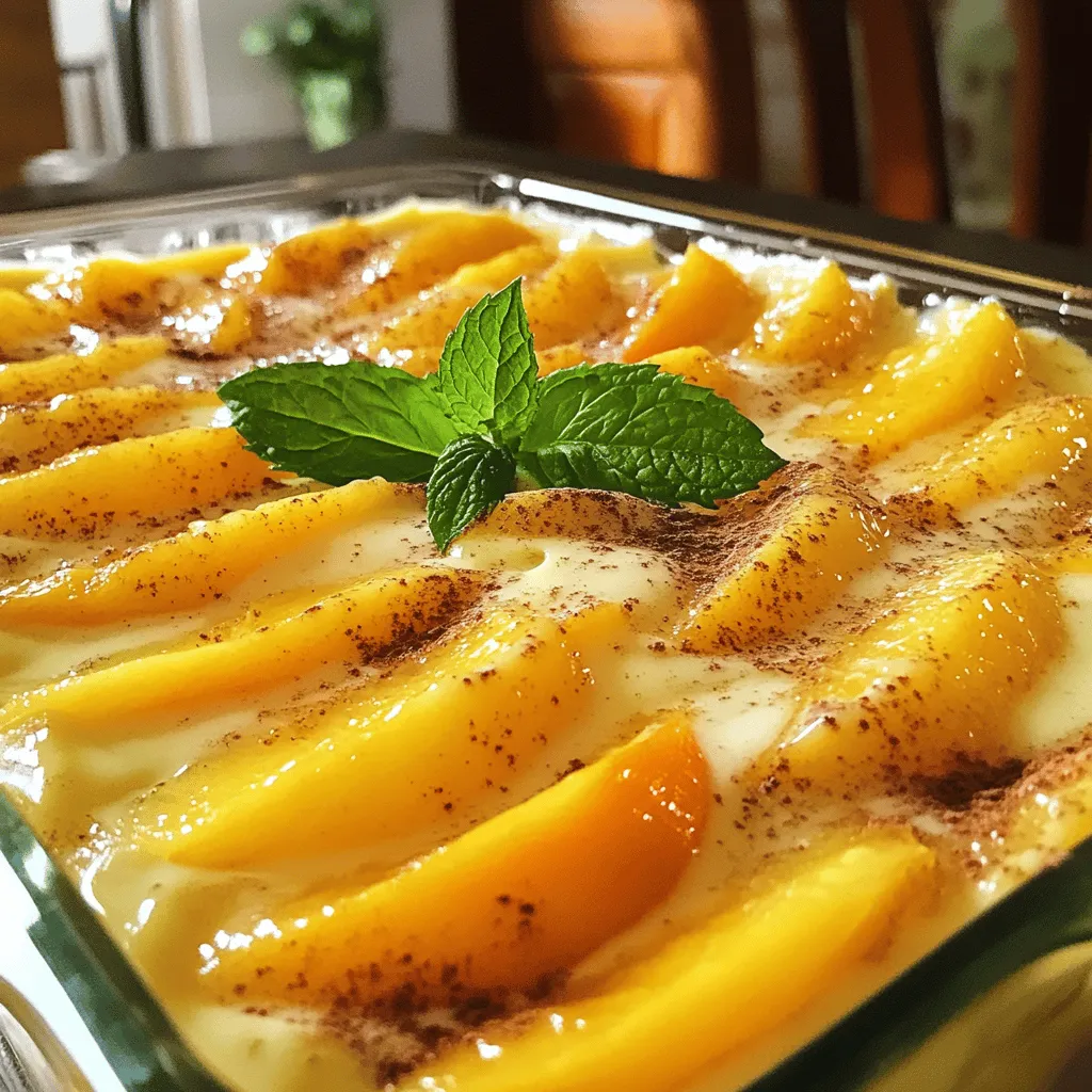 Easy Peach Custard Dessert Simple and Delicious Treat