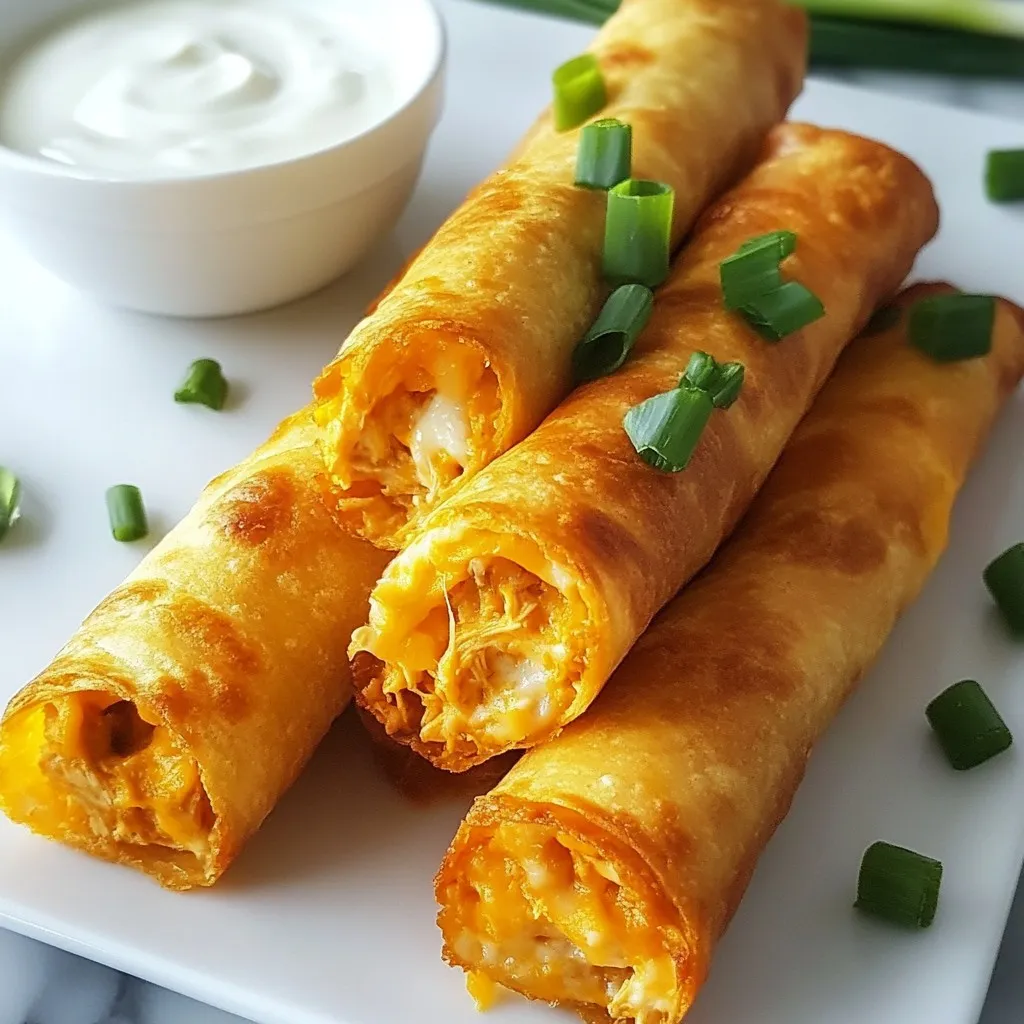 Spicy Buffalo Chicken Taquitos Crunchy and Tasty