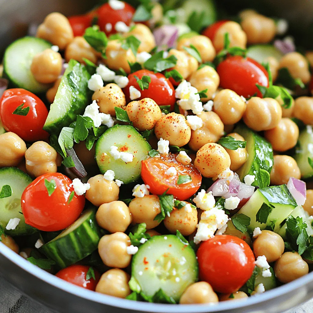 Fresh Chickpea and Cucumber Delight with Feta Recipe