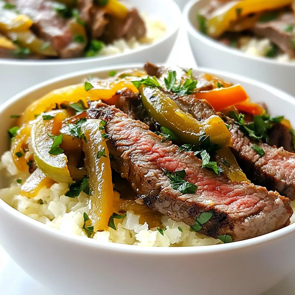 Low-Carb Philly Cheesesteak Bowls Flavorful and Easy