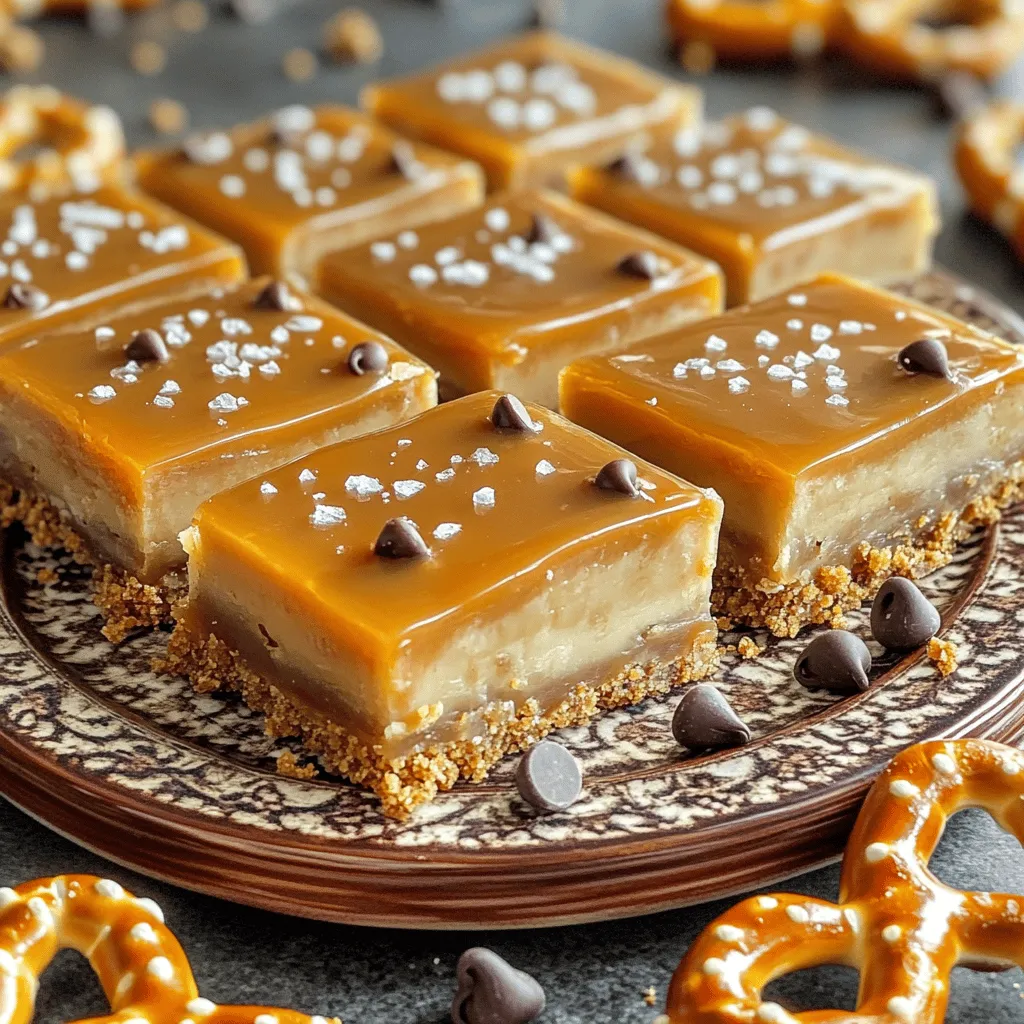 No-Bake Salted Caramel Pretzel Bars Easy Recipe