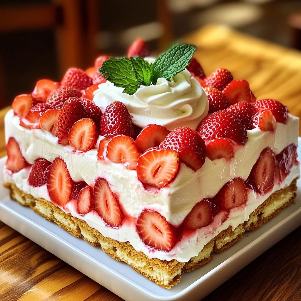 Strawberry Shortcake Icebox Cake No Bake Delight