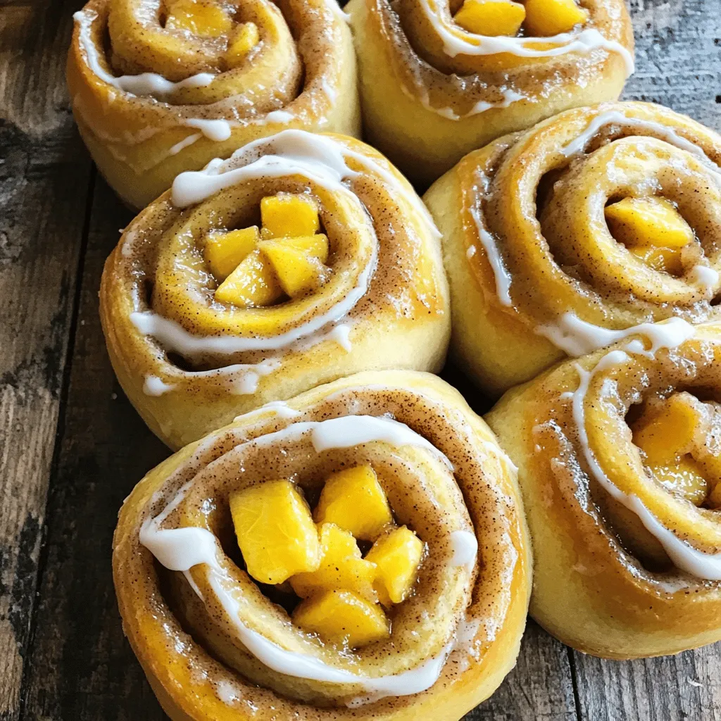 Peach Cobbler Cinnamon Rolls Delightful Dessert Treat