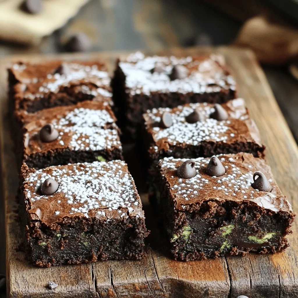 Fudgy Dark Chocolate Zucchini Brownies Recipe Delight