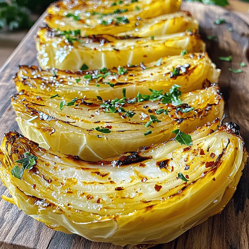 Oven Roasted Garlic Cabbage Steaks Tasty and Simple