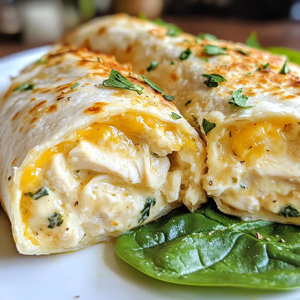 Cheesy Garlic Chicken Wraps Simple and Tasty Meal