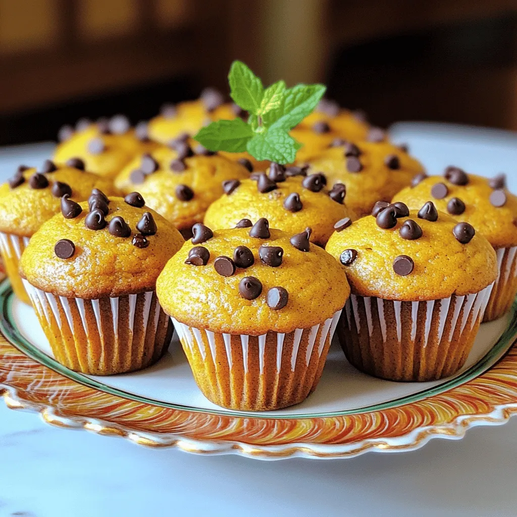 Savory 3-Ingredient Chocolate Chip Pumpkin Muffins