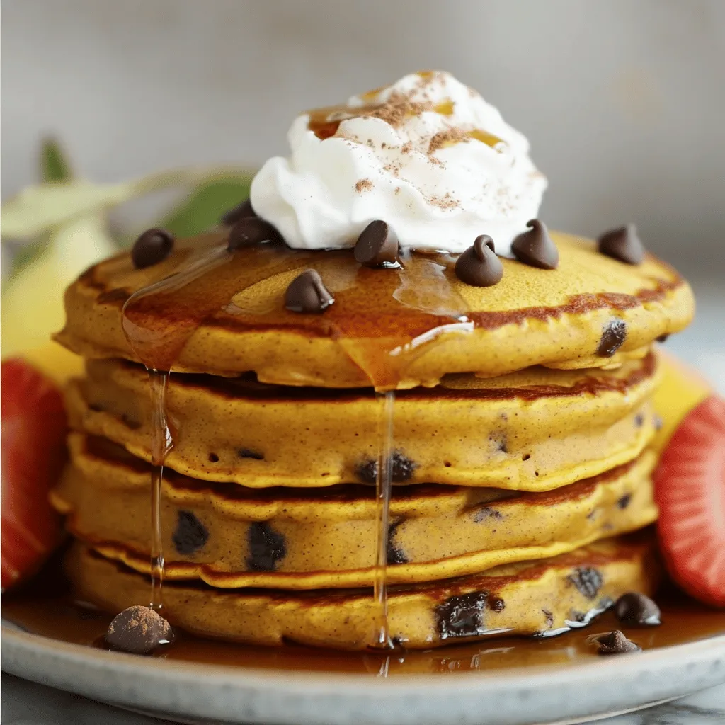Chocolate Chip Pumpkin Pancakes Easy Fall Delight