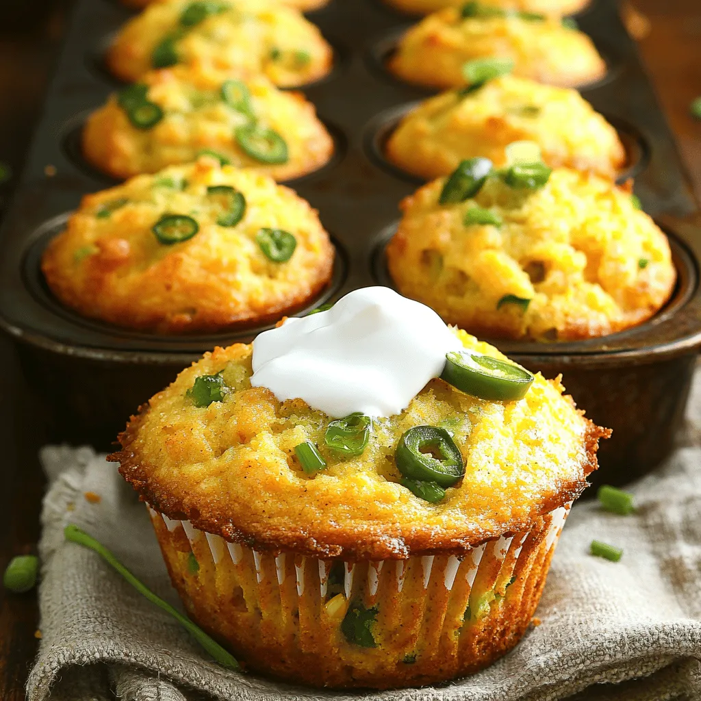 Cheesy Jalapeño Cornbread Muffins Savory Delight
