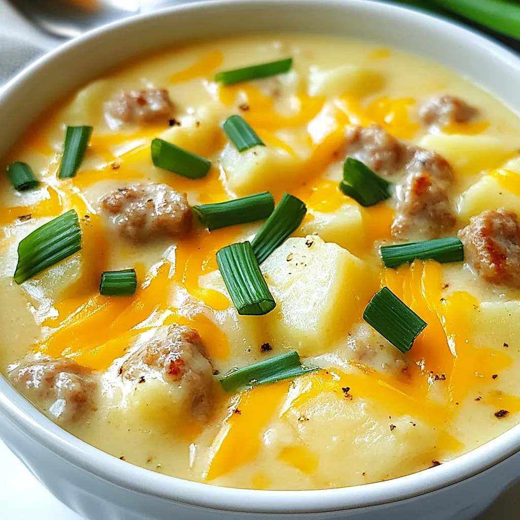 Cheesy Sausage Potato Soup Comforting and Hearty Meal