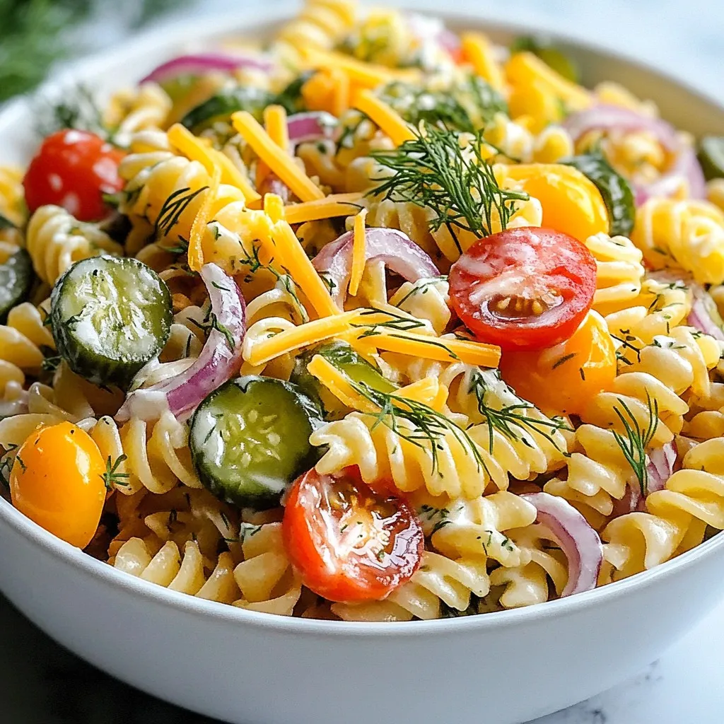 Dill Pickle Pasta Salad Quick and Tasty Recipe