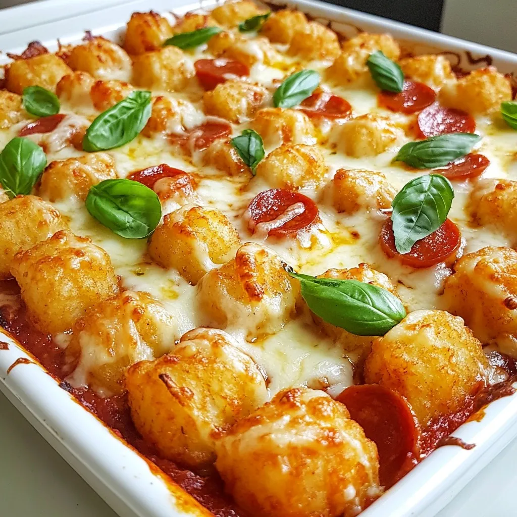 Tater Tot Pizza Casserole Delightful Family Dinner
