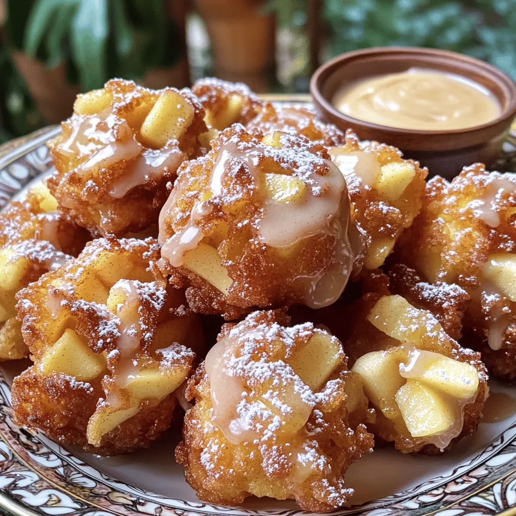 Cinnamon Glazed Apple Fritter Bites Simple Delight