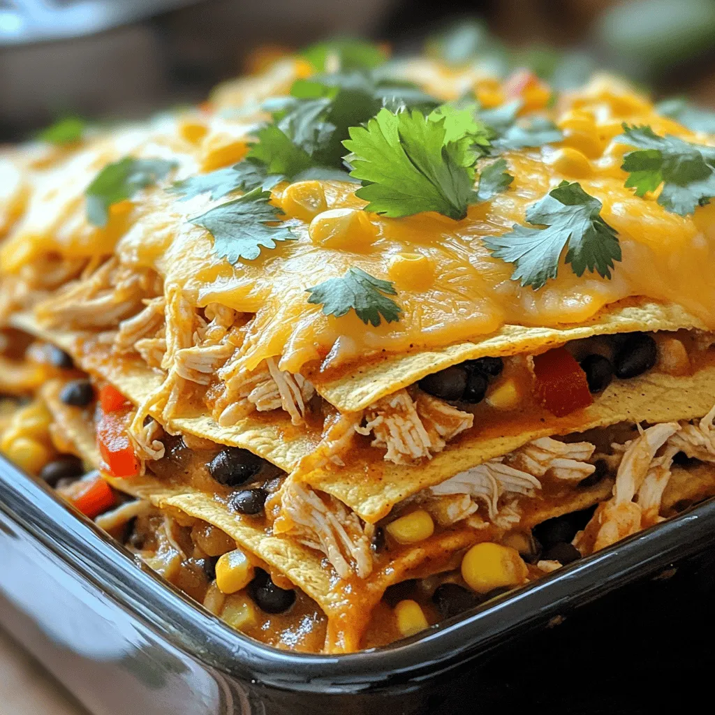Hearty Crockpot Chicken Enchilada Casserole Delight