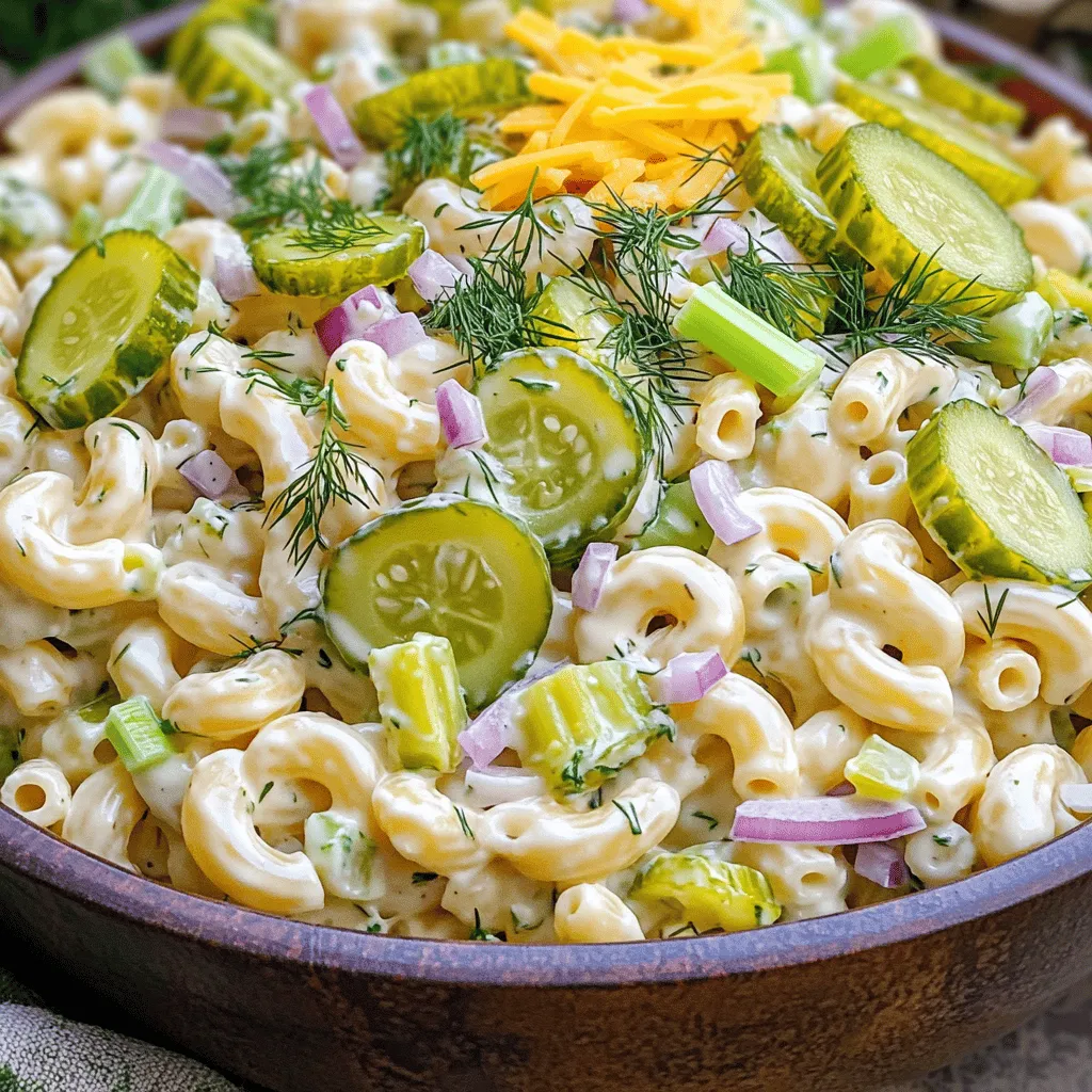 Creamy Dill Pickle Macaroni Salad Tasty and Simple Recipe