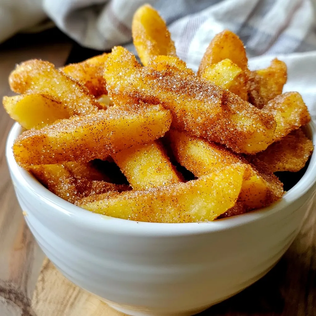 Air Fryer Cinnamon Sugar Apple Fries Delightfully Crisp