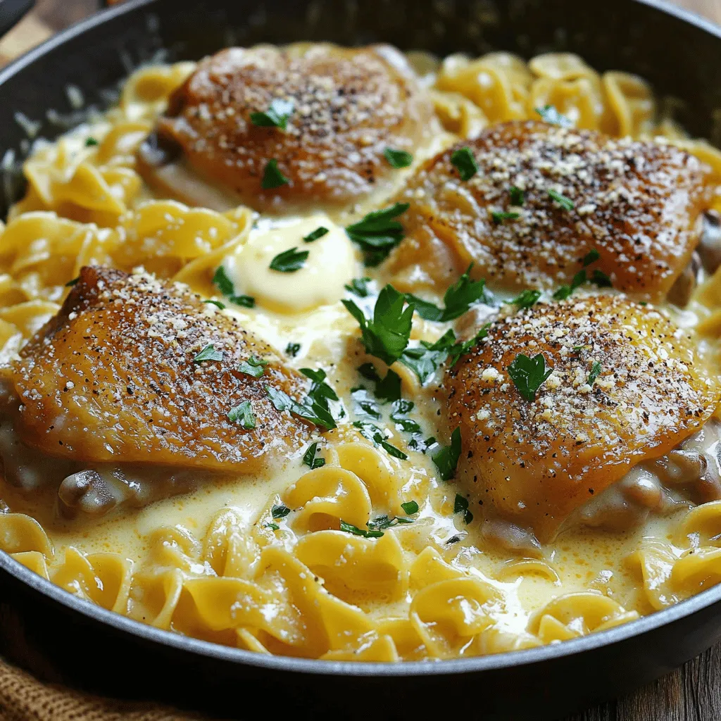 One-Pan Chicken with Buttered Noodles Easy Meal