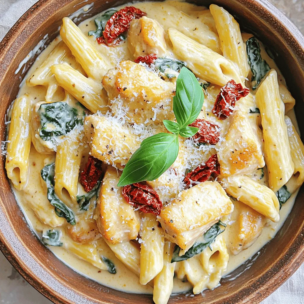 Instant Pot Creamy Tuscan Chicken Pasta Delight