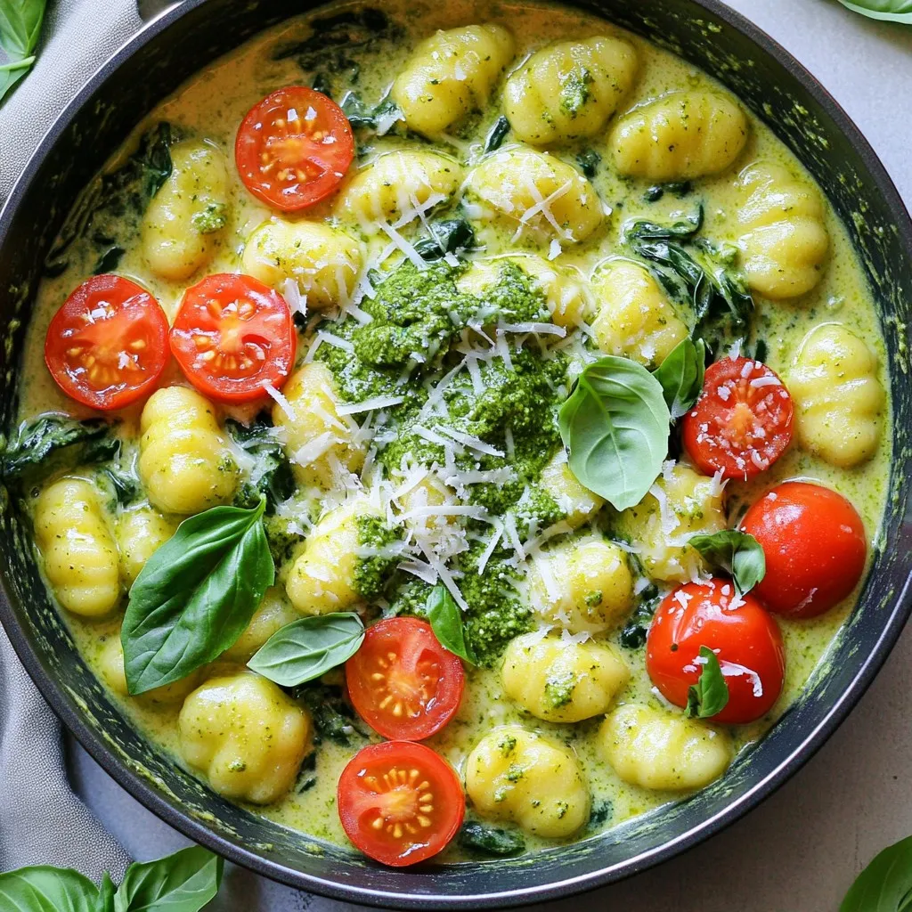 One-Pot Creamy Pesto Gnocchi Deliciously Easy Meal