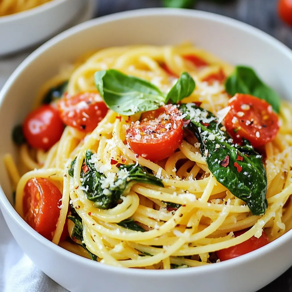 Spinach Tomato Pasta Flavorful and Quick Dish