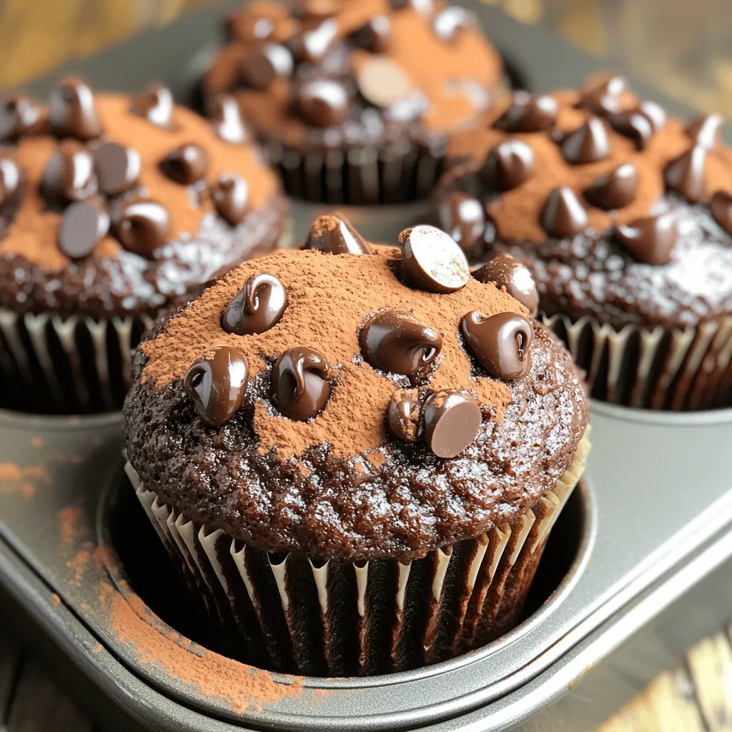 Healthy Fudgy Double Chocolate Muffins Irresistible Treat