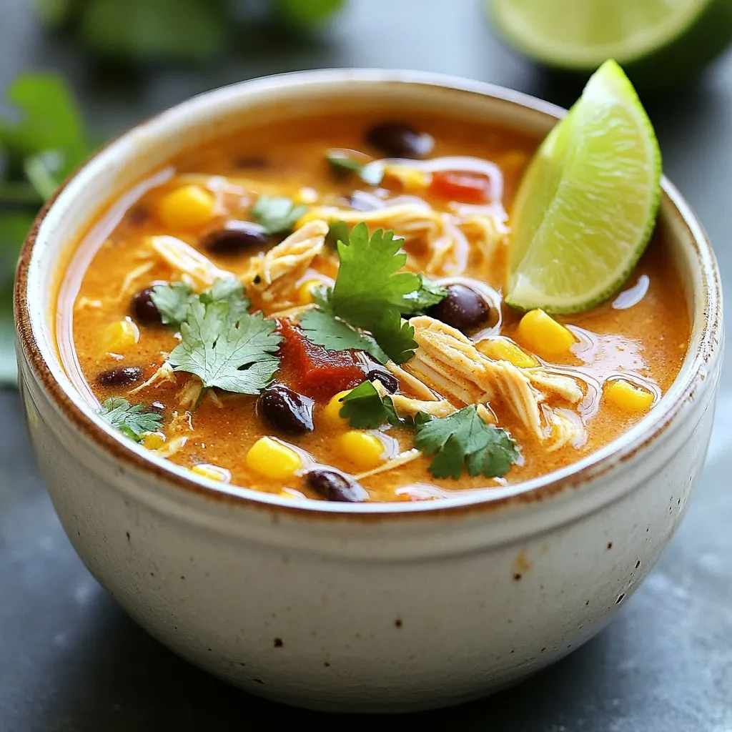 Creamy Chicken Enchilada Soup Hearty and Flavorful Dish