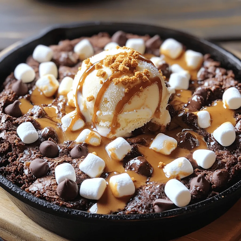 S’mores Brownie Skillet Irresistible Dessert Delight