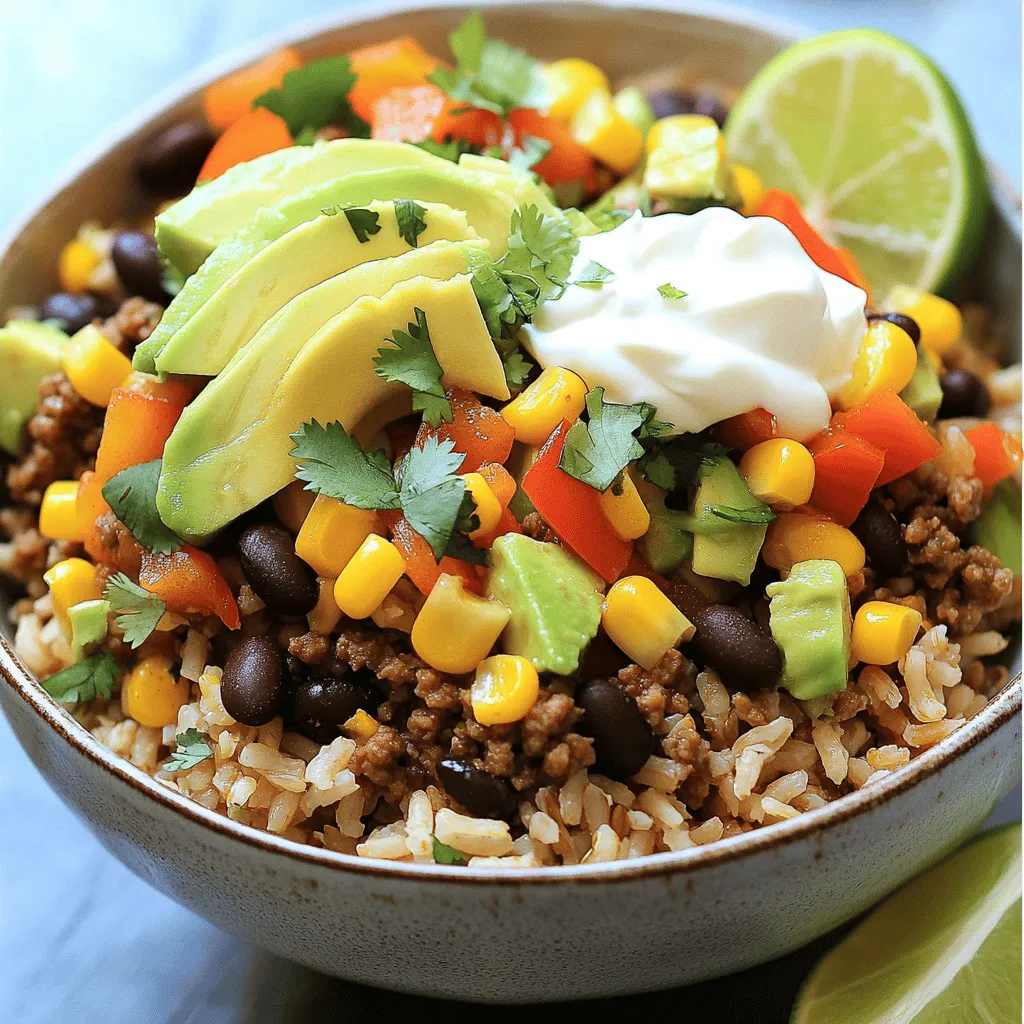 Ground Beef Burrito Bowl Flavorful and Satisfying Meal