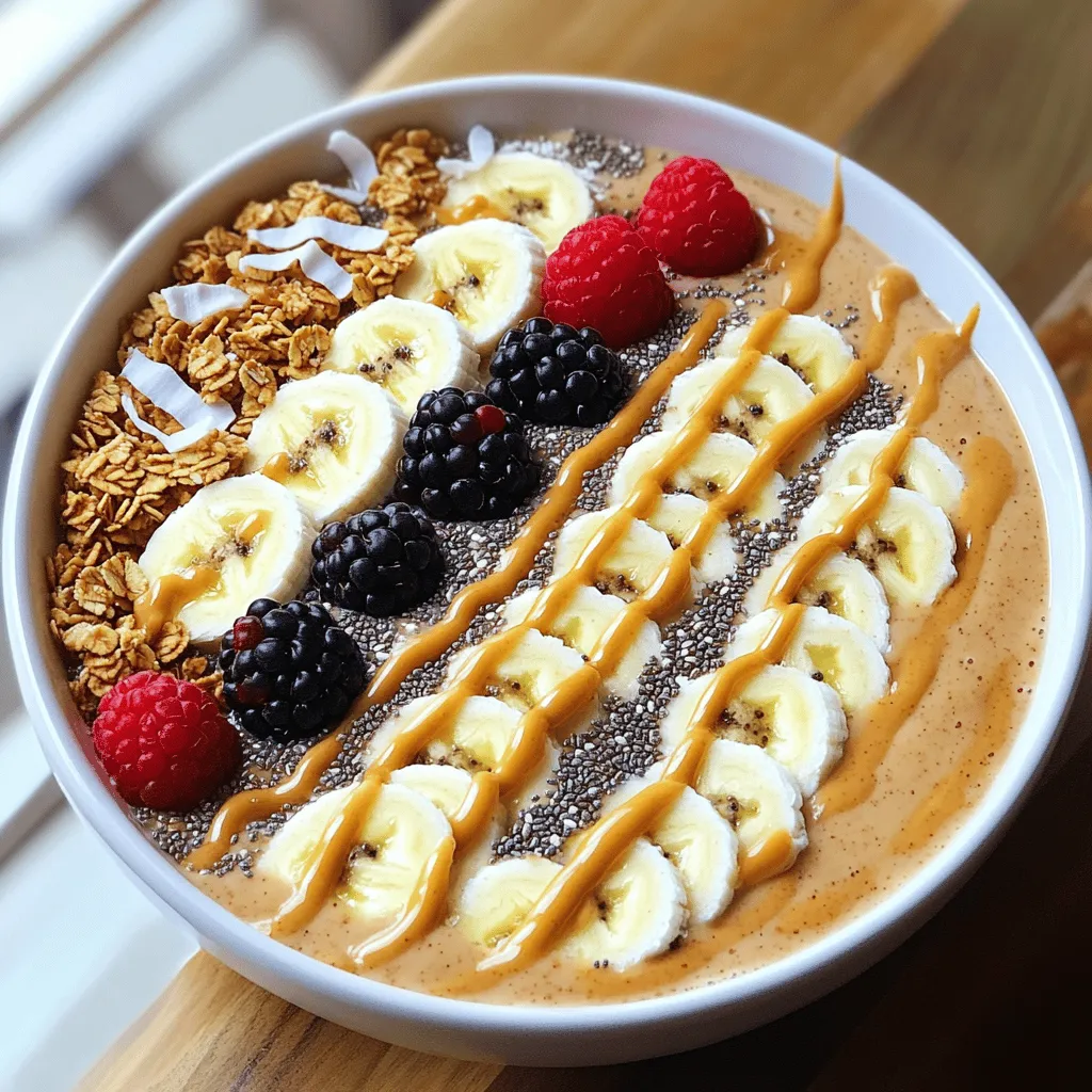 Peanut Butter Banana Smoothie Bowl Healthy and Tasty