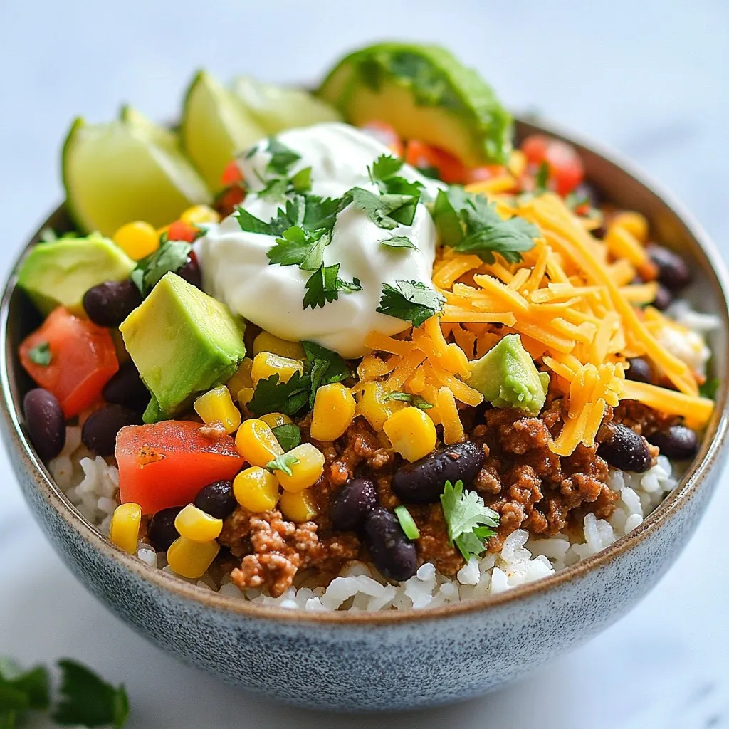 Easy Taco Rice Bowl Flavorful and Filling Meal
