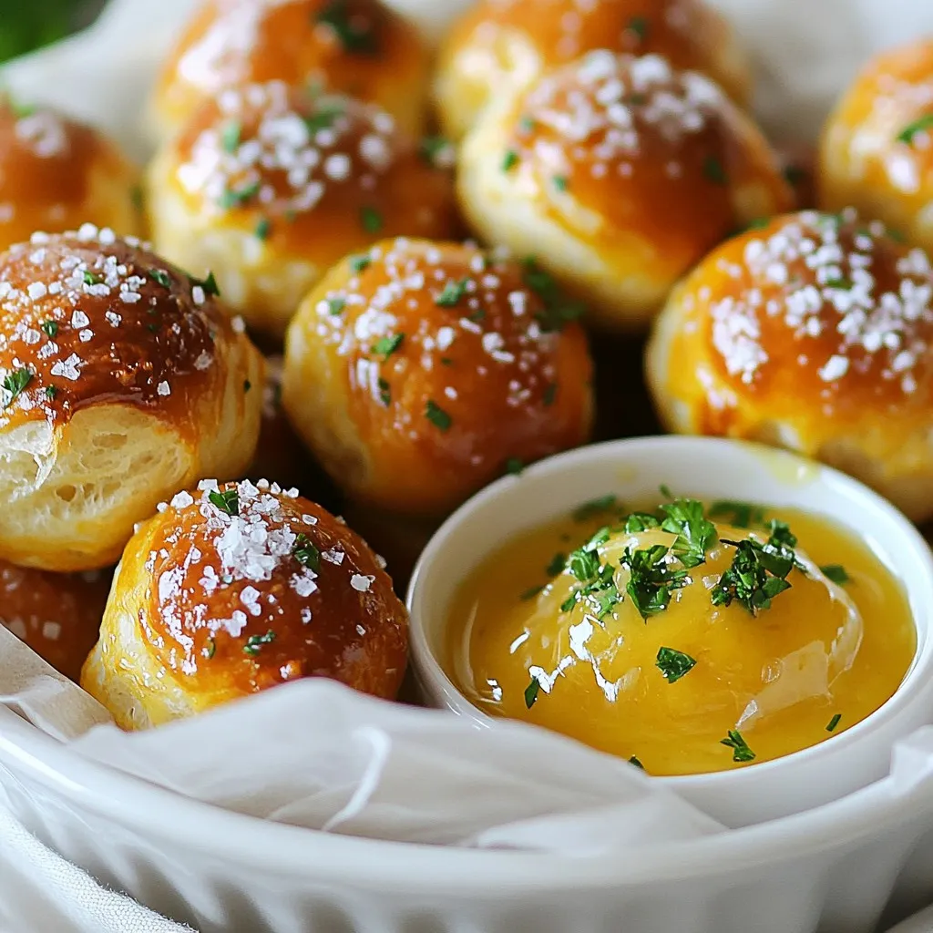Savory Soft Pretzel Bites with Butter Recipe
