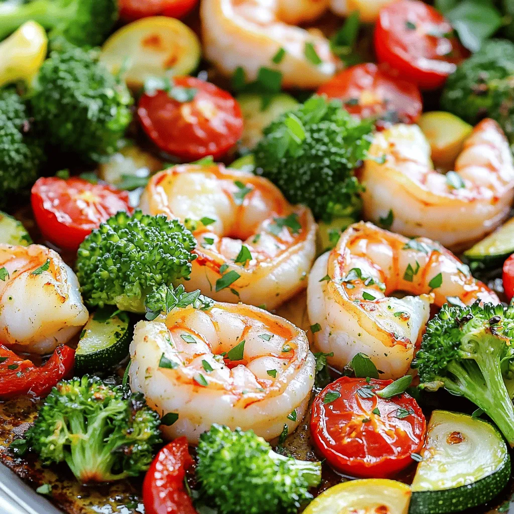 Sheet Pan Lemon Herb Shrimp &#038; Veggies Delight