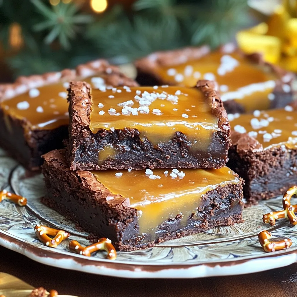 Salted Caramel Pretzel Brownie Bars Irresistible Treat